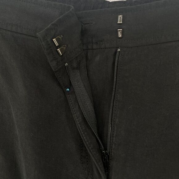 EILEEN FISHER Pants 3X Plus Tencel Twill Tapered Ankle Button Cuff Utility Black - Picture 6 of 16